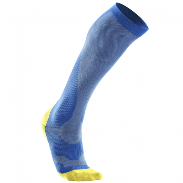 2XU Performance compressie sokken blauw/geel dames 2015 WA2443eVBBCYL